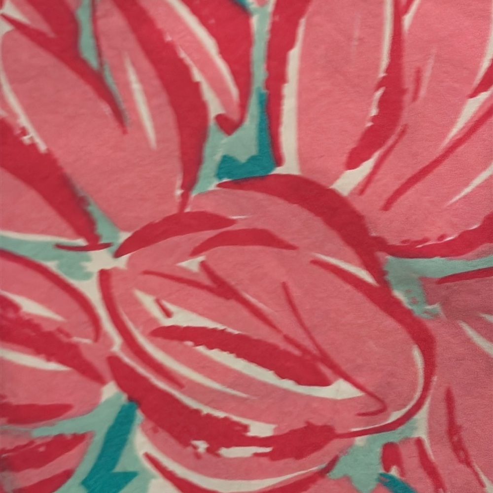 LAUREN JAMES Pink Tulip Print Pull On Shorts Size Medium Med M Women - Picture 3 of 7